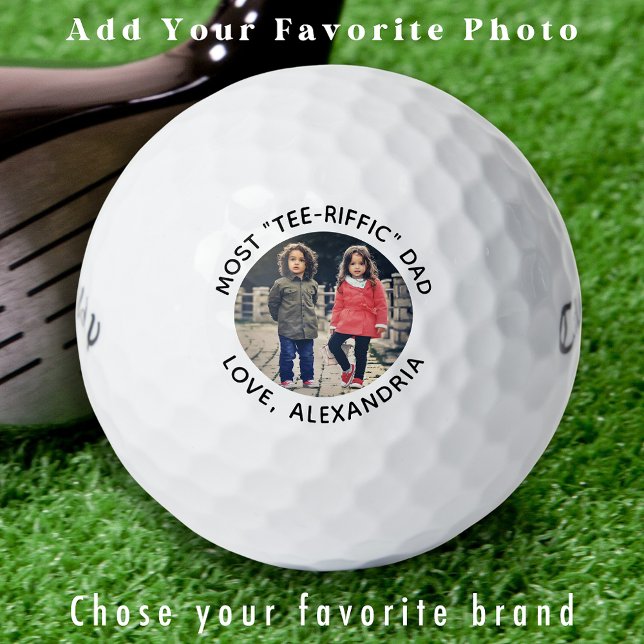 Cooler Golfer Vater Personalisiert Niedlich Kids F Golfball (Von Creator hochgeladen)