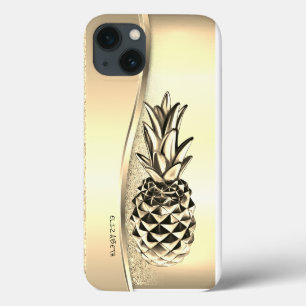 Cooler Goold Glitzer Metallische Ananas Tropisch Case-Mate iPhone Hülle