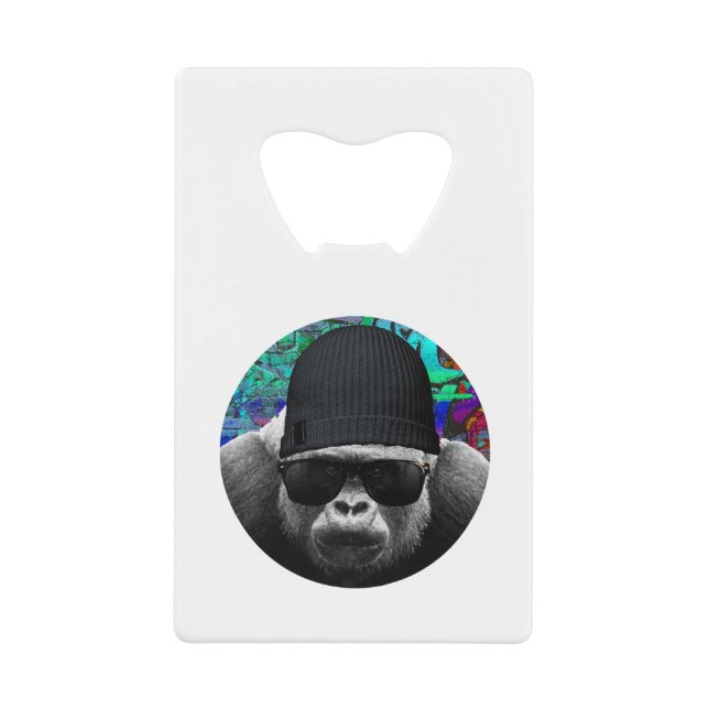 Cooler Gorilla Kreditkartenöffner Geldbeutel Flaschenöffner (Vorderseite)