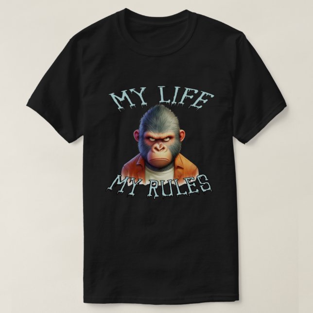 cooler Gorilla, lustiges Geschenk T-Shirt (Design vorne)