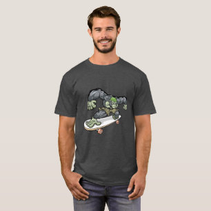 Cooler Gorilla-Skateboarder-Vektor-Art T-Shirt