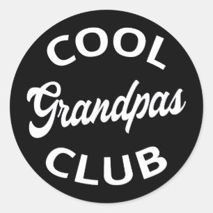 Cooler Grandpas-Club I Runder Aufkleber