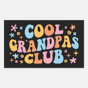 Cooler Grandpas-Club III Rechteckiger Aufkleber