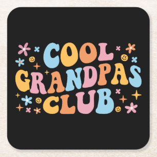 Cooler Grandpas-Club III Rechteckiger Pappuntersetzer