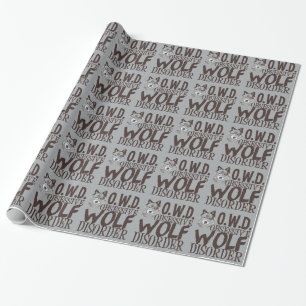 Cooler grauer Wolf Geschenkpapier