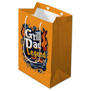 Cooler Grill Papa Legende Wortkunst Mittlere Geschenktüte