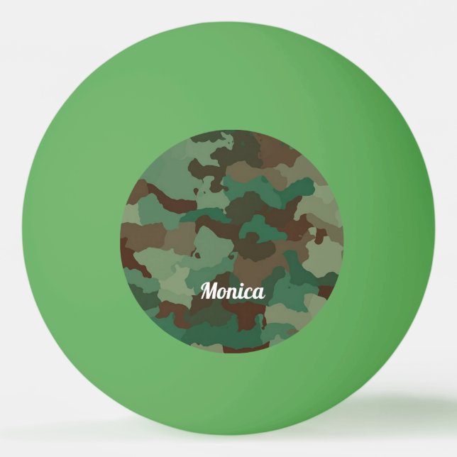 Cooler grüner Camouflage Tischtennisball (Vorderseite)