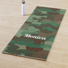 Cooler grüner Camouflage Yogamatte