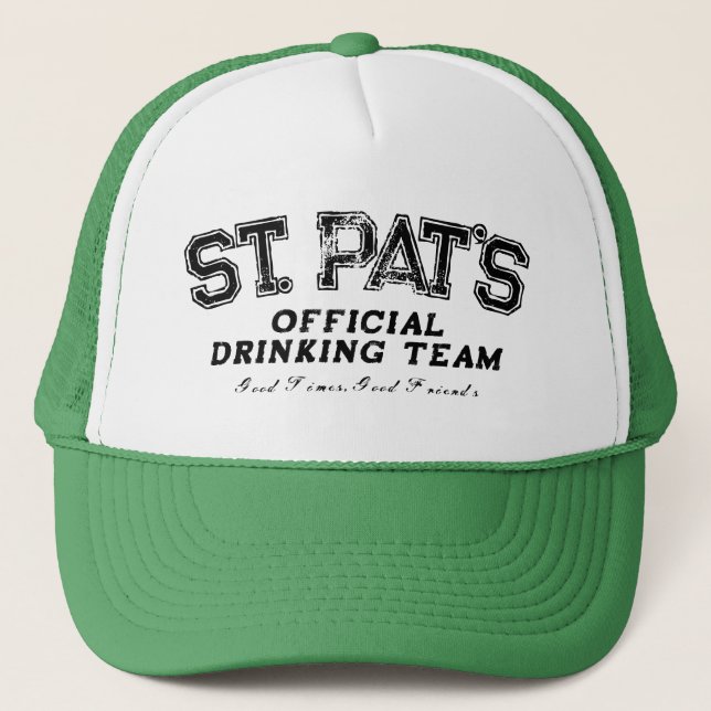 Cooler grüner St-Pat-Trucker Truckerkappe (Vorderseite)