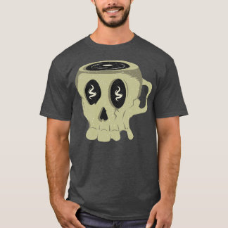 Cooler gruseliger Totenkopf-Becher im Vintage-Stil T-Shirt