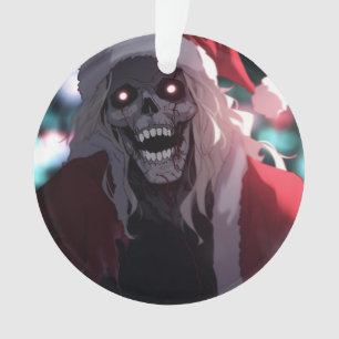 Cooler gruseliger unheimlicher Totenkopf Weihnacht Ornament