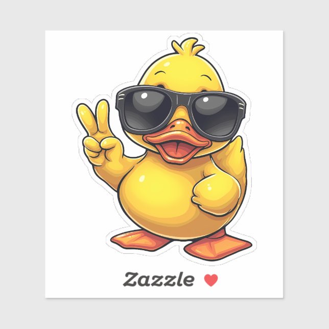 Cooler Gummi Duckie-Frieden Aufkleber (Blatt)