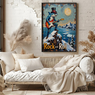 Cooler Hai, Bühne Berge Poster