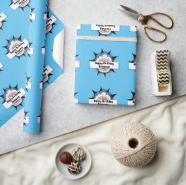 Cooler Hai - Geburtsname Geschenkpapier