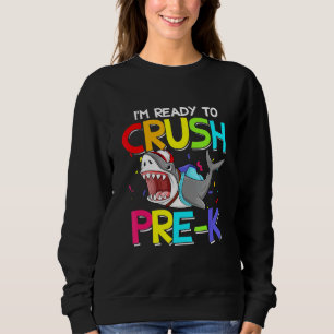 Cooler Hai ist bereit, den Vorschullehrer aus der Sweatshirt