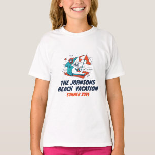 Cooler Hai Matching Familienurlaub Urlaub am Stran T-Shirt