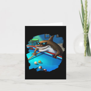 Cooler Haifischbecken Billard in Lounge Funny Karte