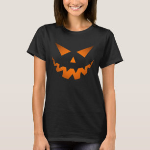 Cooler Halloween Pumpkin Face Fun Beängstigend Hal T-Shirt