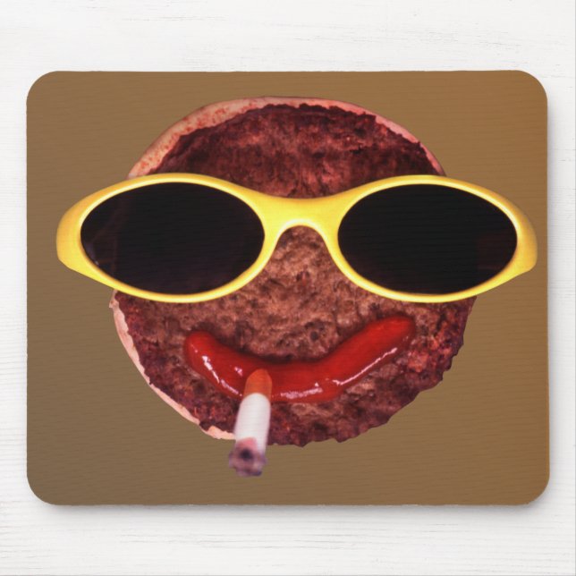 Cooler Hamburger Mousepad (Vorne)