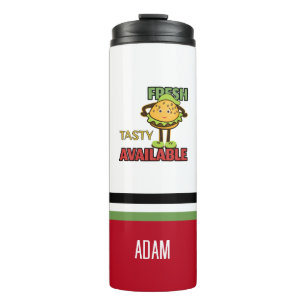 Cooler Hamburger Thermosbecher
