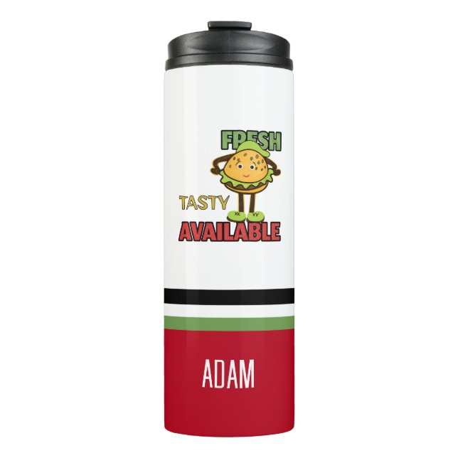 Cooler Hamburger Thermosbecher (Vorderseite)