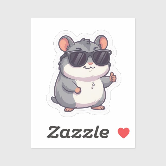 Cooler Hamster-Aufkleber Aufkleber (Blatt)