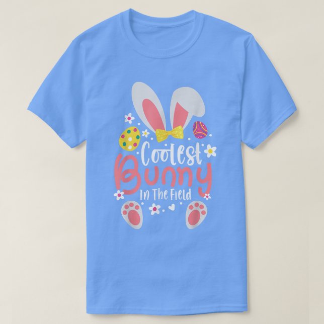 Cooler Hase auf dem Feld Niedliche Kleinkinderjung T-Shirt (Design vorne)