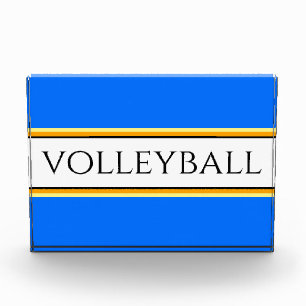 Cooler, heller Blue Beach Streifen VOLLEYBALL Fotoblock
