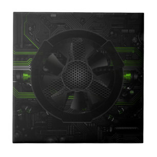 Cooler Hi-Tech-Design - Realistischer Computerkern Fliese