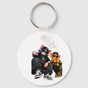 Cooler Hip-Hop-Tier-Pin-Button Urban Streetwear Schlüsselanhänger