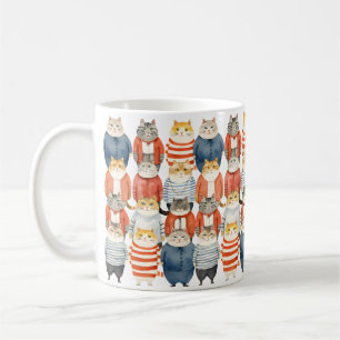 Cooler Hipster Katzen Kaffeetasse