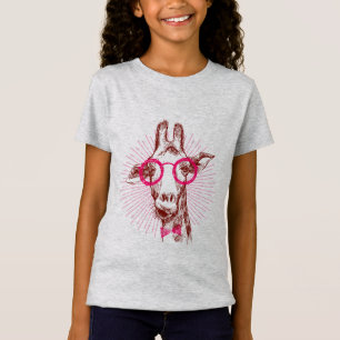 Cooler Hipster-stilvolle Giraffe T-Shirt