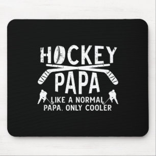 Cooler Hockey-Papa Opa eines Hockeyspielers Mousepad