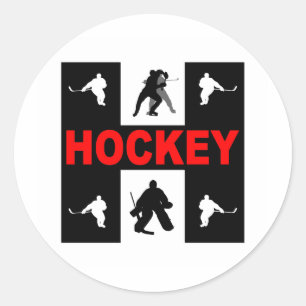 Cooler Hockey Runder Aufkleber