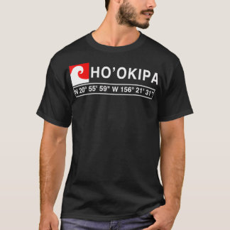 COOLER HOOKIPA SURF T MIT GPS-KOORDINATEN T-Shirt
