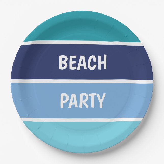 Cooler, horizontaler Streifen Pappteller (Vorderseite)