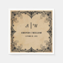 cooler Horror Vintag Gothic Classic Wedding Napkin