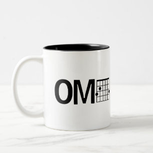 Cooler Humor OMG Gitarre G-Dur-Akkord Zweifarbige Tasse