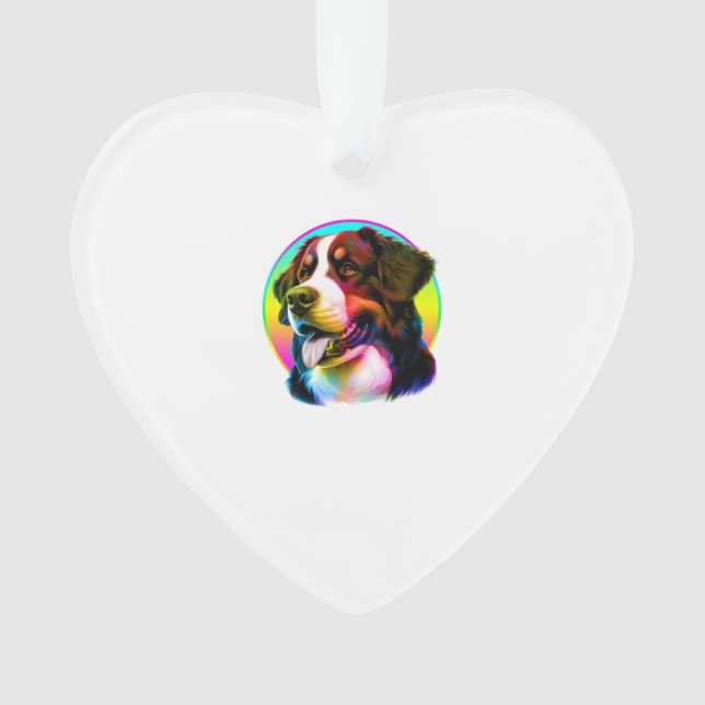 COOLER HUND BUNTER REGENBOGEN ORNAMENT (Vorderseite)