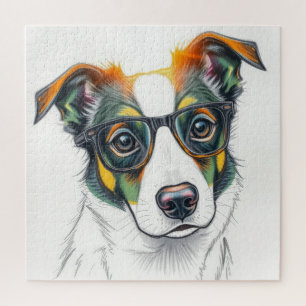 Cooler Hund mit Sonnenbrille