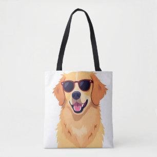 Cooler Hund mit Sonnenbrille Golde Retriever Tasche