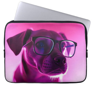 Cooler Hund mit Sonnenbrille Laptopschutzhülle