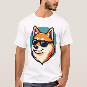 Cooler Hund mit Sonnenbrille, süße Cartoon-Haustie T-Shirt