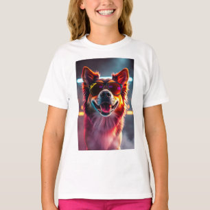 Cooler Hund mit Sonnenbrille T-Shirt