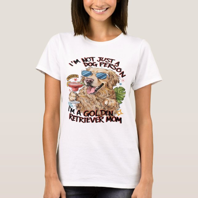 Cooler Hund mit Sonnenbrille und Schlummergetränk T-Shirt (Vorderseite)