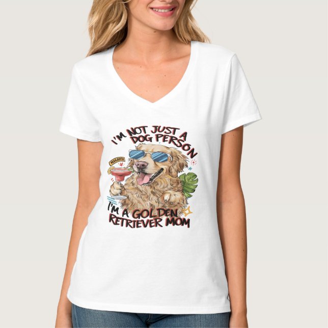 Cooler Hund mit Sonnenbrille und Schlummergetränk T-Shirt (Vorderseite)