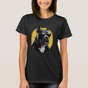 Cooler Hund Pitbulls Shades Sonnenbrille Auf Lusti T-Shirt