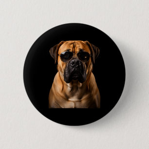 Cooler Hund Sungles Bullmastiff Lustiger Blick Button