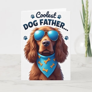 Cooler Hund Vater Orange Knochen Karte