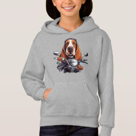 Cooler Hundbiker, niedlicher Hundeschlittenfahrer Hoodie